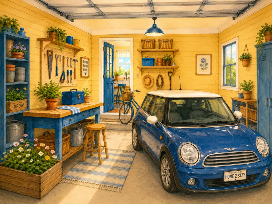 Watercolour garage