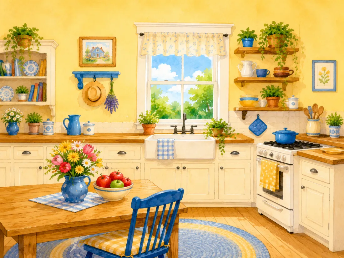 Watercolour kitchen