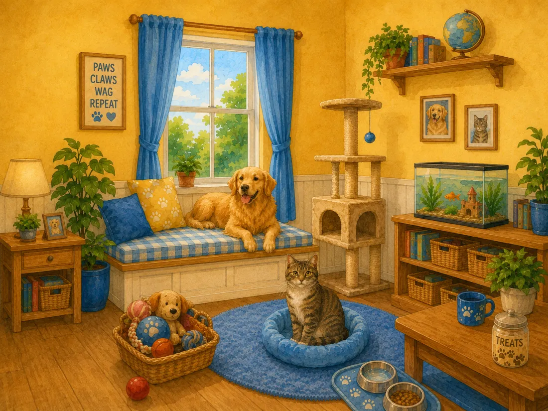 Watercolour pet corner