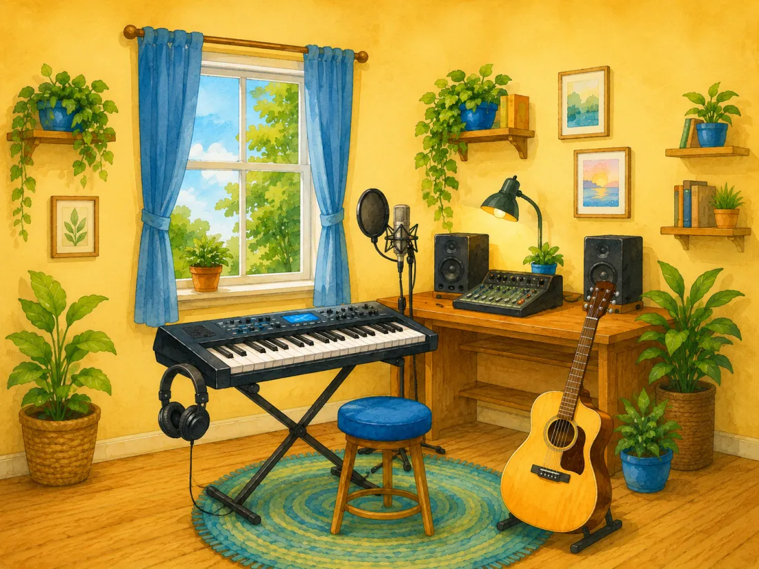 Watercolour music studio